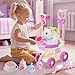G.C Cat Toys for Kids Girls, Electronic Interactive Stuffed Cat Walk Meow and Wag Tail with Stroller Pet Care Accessories Toys Pretend Play Birthday Gifts for Toddlers Girls 3 4 5 6 7 8 Year Old