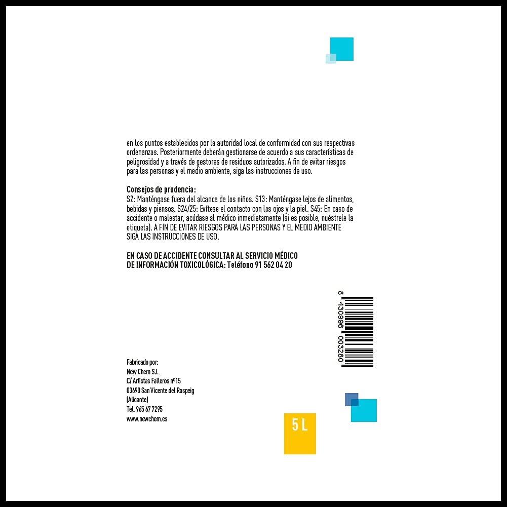 Clarisan| Clarificador Natural liquido para Piscinas | Alta concentración | Disolución rápida| Fabricado en España | Válido para Jacuzzi, Piscinas y spash | 5 litros