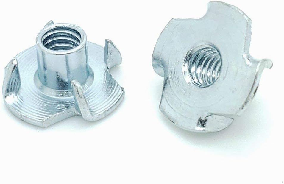 (SNG680) 100 Qty 1/4-20 x 5/16" Zinc Plated Four Prong Tee Nuts