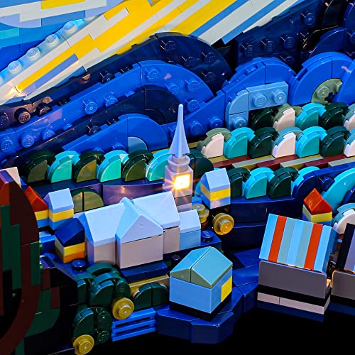 BRIKSMAX Led Lighting Kit for LEGO-21333 Vincent Van Gogh - The Starry Night - Compatible with Lego Ideas Building Blocks Model- Not Include The Lego Set(Remote-Control Version) by BRIKSMAX - Image 4