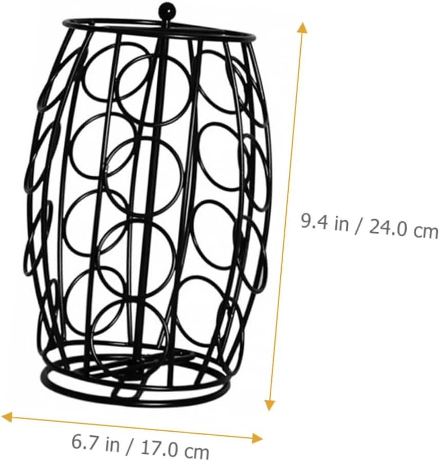 Rotatable Iron Coffee Pod Rack Coffee Capsules Storage Stand with 360° Swivel Function Space-saving Organizer for Kitchen Countertop