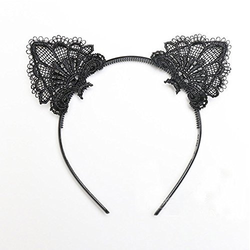 Sexy Lovely Women Fashion Lace Cat Ears Headband Hair Accessories Cat Ears Headband