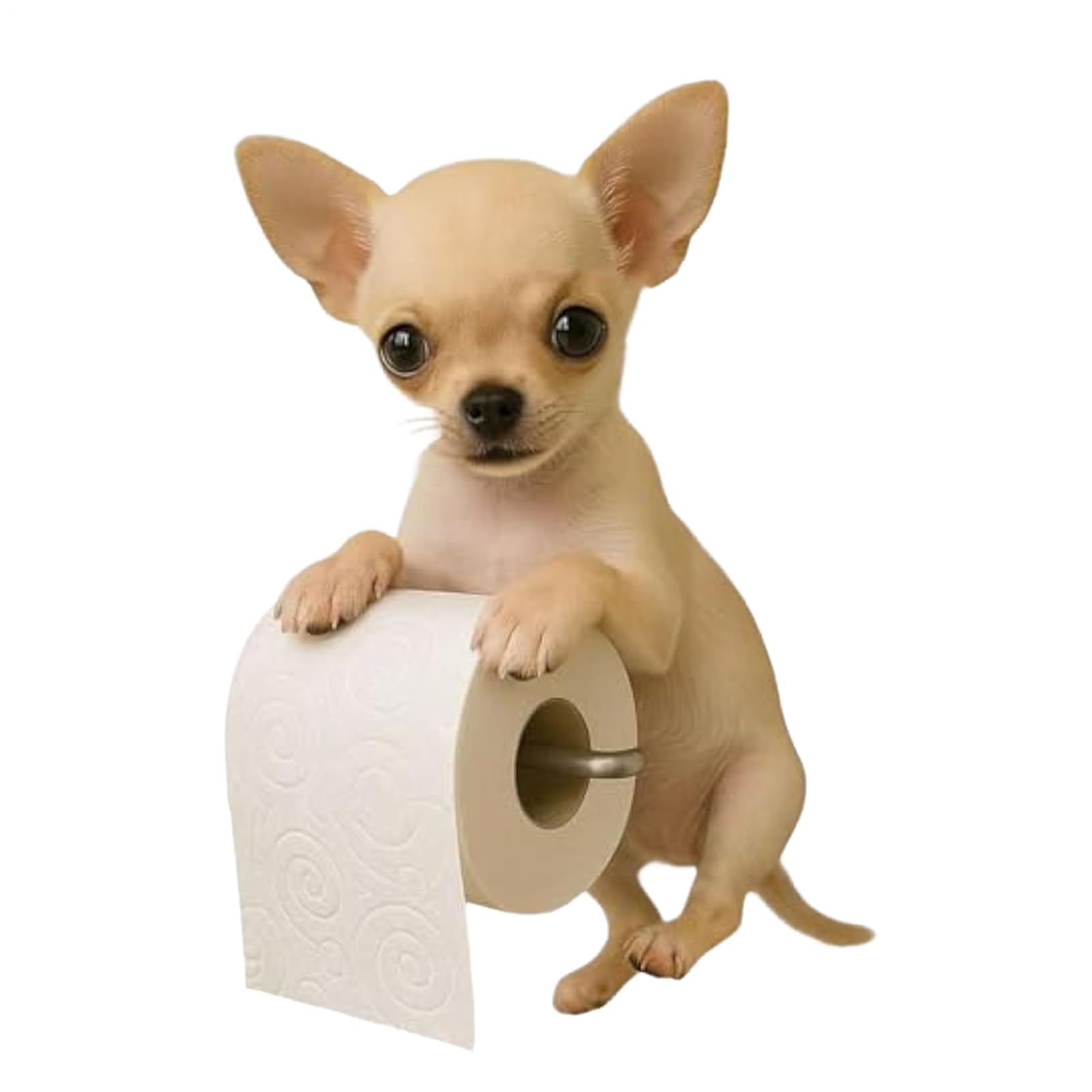 Amazon.co.jp: 犬のトイレットペーパーホルダー、樹脂チワワ犬