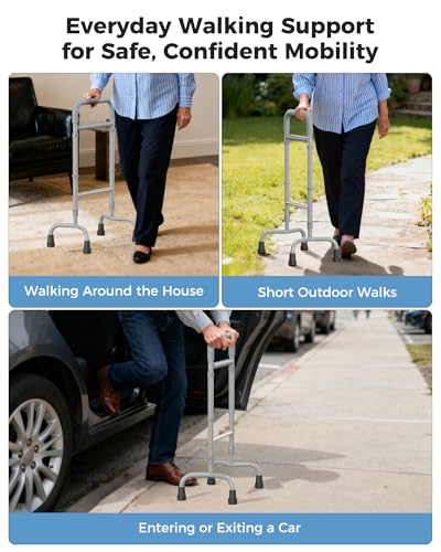 Stand Assist Aid for Elderly, Walking Support Mobility Aid, Height Adjustable Standing Aid for Balance, Portable Assistive Device for Elderly Mobility, Gray - Image 5