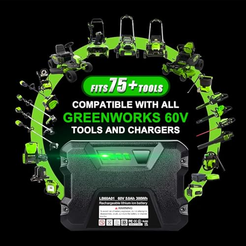 【Upgrade】 DSANKE 60V 5.0Ah Replacement for Greenworks 60V Battery LB60A03 LB60A02 LB60A00 Cordless Power Tool Lithium Ion Battery by C DSANKE C - Image 4