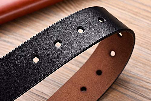 Kertz Mens Genuine Leather Belt Belts BX96 Buckle Size Black Brown for Jeans Dress3