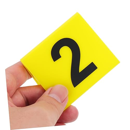 Vista 25 de 10 Uds. Marcadores de escena del crimen Señalización amarilla para escena del crimen Marcadores de evidencia temática Suministros de recuerdo