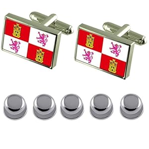 Select Gifts Hemdjurk Studs Castilla-Leon Vlag Manchetknopen