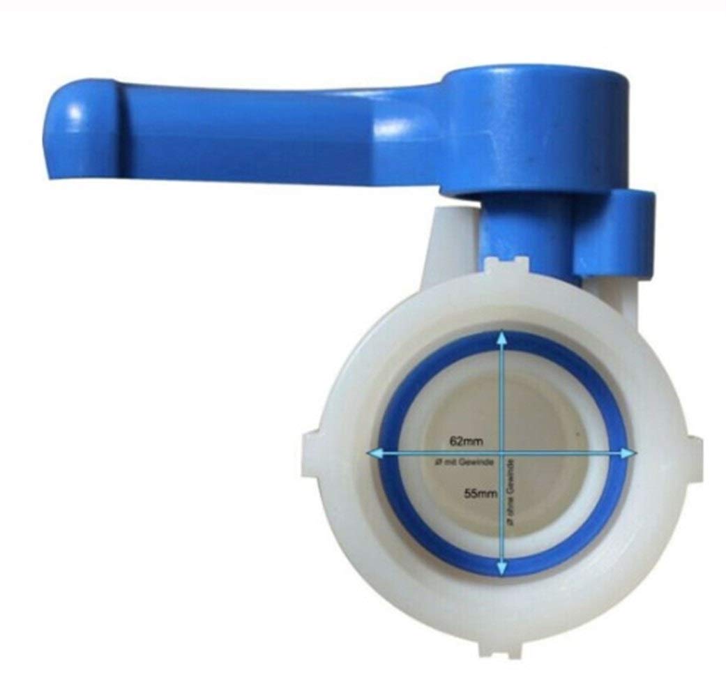 Valvola A Sfera Di Ricambio Per Contenitore IBC 62mm – Adattatore In Plastica PE Con Attacco Filettato