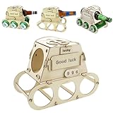 YIHAOH Personalisiert Bierträger Holz, Tank Flaschenträger Holz, Lustiges Träger für Flaschen, Kreatives Geschenk für Bierliebhaber, Geeignet für Geburtstagsfeier, Familientreffen
