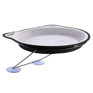 Suction Cup Hanging Nest, Pet Safety Bed Durable Pet Hammock, for Home(Grey)