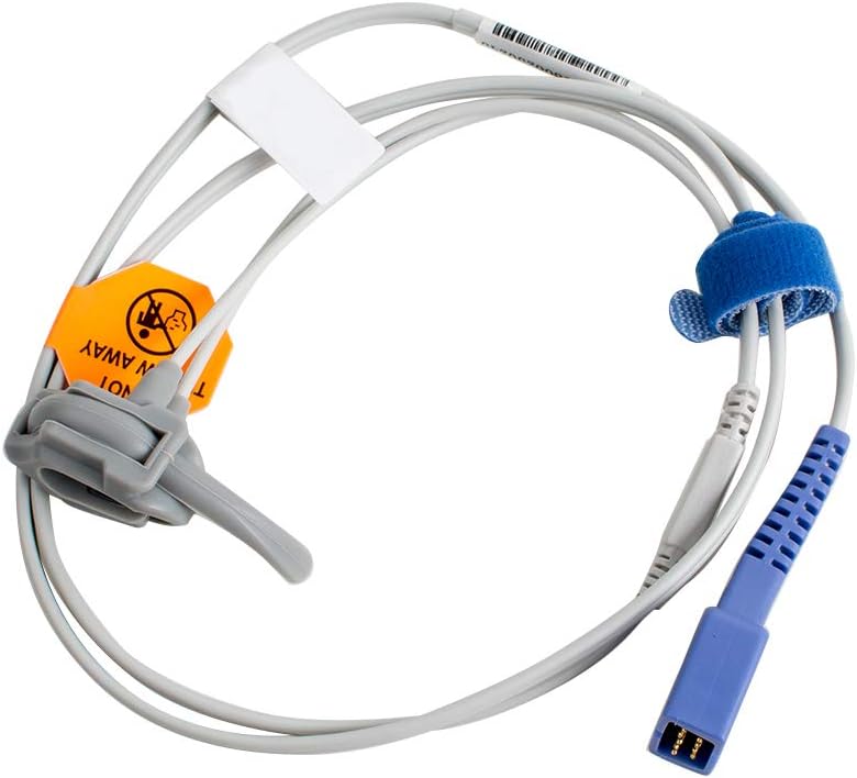 Denshine Neonate Baby Soft Wrap Spo2 Sensor 3ft 9 Pins for New Nellcor DS 100A, Pack of 1