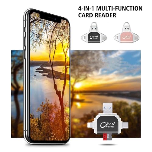 4-i-1 OTG SD/Micro-kortläsare för kamera och Android-enheter