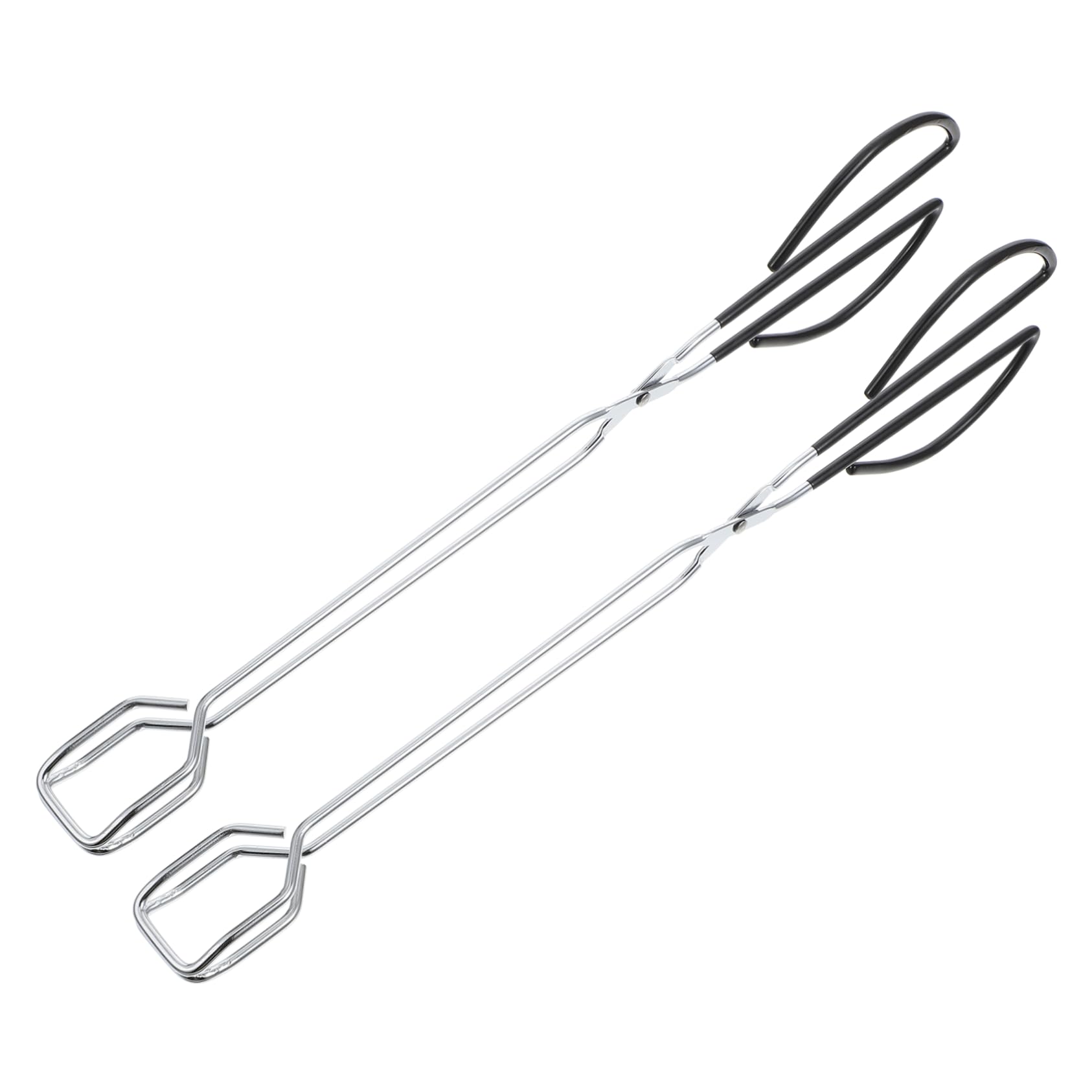 BRIGHTFUFU 2Pcs Steak Tongs with Ergonomic Grip for Barbecue Buffet and Kitchen Use Food Clips for Serving Meat Fish and Bread Easy to Clean for Events