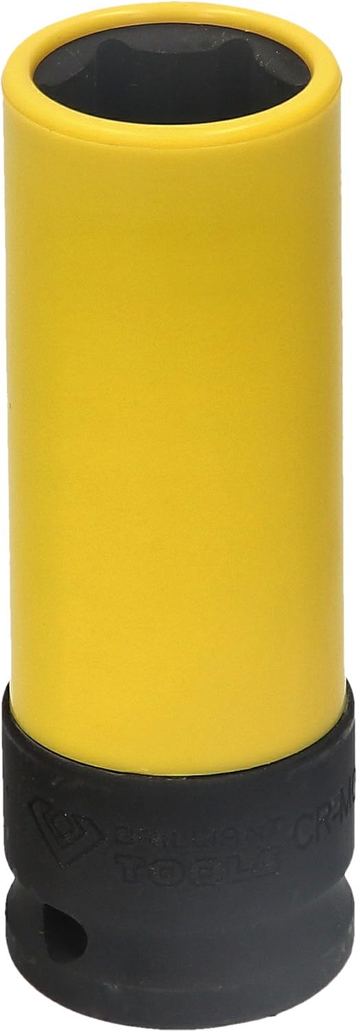 BRILLIANT TOOLS BT691007 1/2 Inch Aluminium Rim Power Socket, 19 mm [Powered by KS Tools]