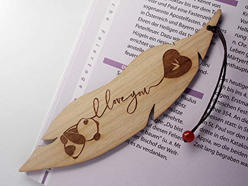 Personalisiertes Lesezeichen aus Holz, Pandabär, MinaturArt Cover