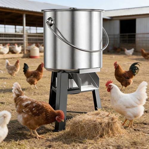 Molinillo eléctrico de alimentación para aves de corral, picador multifuncional de acero inoxidable para alimentos y verduras con 4 cuchillas, ideal para la cría de pollos, patos y gansos