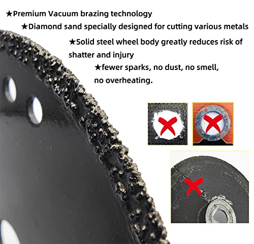 3Pack Diamond Cut Off Wheels, 3 Inch(75Mm) Metal Cutting Wheel With 3/8 Inch(9.5Mm) Arbor, Diamond Disc With 5000+ Cuts On Rebar, Steel, Iron And Inox #TOP2
