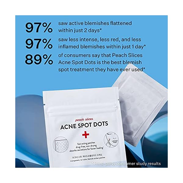 Peach-Slices-Acne-Spot-Dots-Clear-Hydrocolloid-Acne-Pimple-Patch-for-Zits-and-Breakouts-Treats-Drains-and-Shrinks-Blemishes-Vegan-and-Cruelty-Free-Three-Sizes-7mm-10mm-12mm-30-Count Peach Slices | Acne Spot Dots | Hydrocolloid Acne Patches | For Zits, Blemishes, & Breakouts | Vegan | Cruelty-Free | Pimple Patches | Facial Skin Care Products | 3 Sizes (7mm, 10mm, & 12mm) | 30 Ct