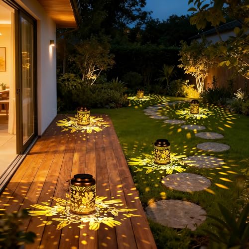 KagoLing Solarlampen für Außen, 1 Stück Kolibri Ausgehöhlte Metall Laterne IP65 Lampion Außen Wetterfest, Hängend Solarleuchten für Balkon deko, Garten, Terrasse als Weihnachtsgeschenke Frauen/Mama