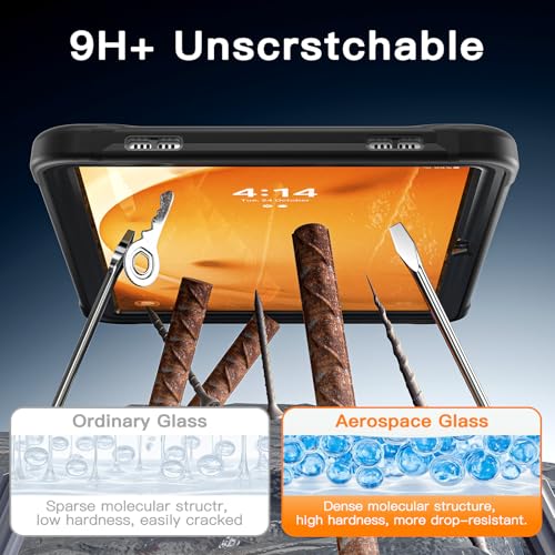 Funda Galaxy Tab A9 Plus antitirones con soporte de aluminio Lunivop y cristal negro 2