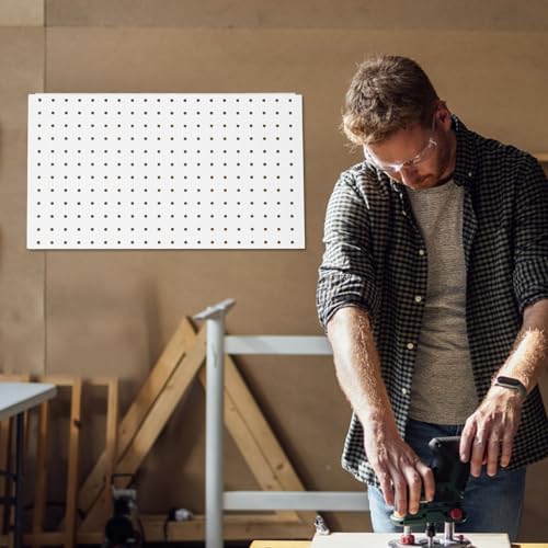Panneau perforé mural en fer blanc support outils garage - 6