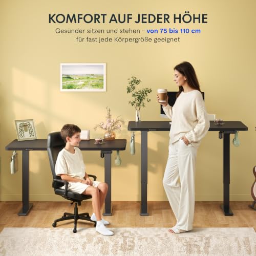 FLEXISPOT Höhenverstellbarer Schreibtisch Basic 100x60cm – Ansicht 6