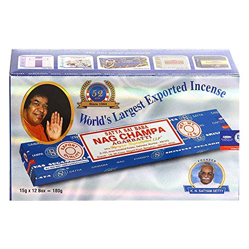 Nag Champa Incense Sticks 15g x 12 and Incense Stick Holder Bundle