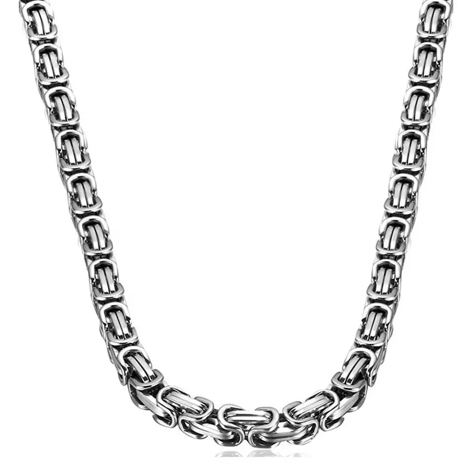 THE MEN THING Chain for Men, Luxury Pure Titanium Steel Chain | Silver Stainless Steel Chain | Necklace Jewellery for Men & Boys