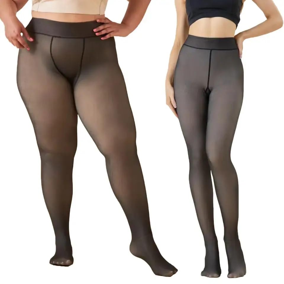 Women's Winter Tights, High Waist Opaque Stockings, Stretchable Nylon Leggings, Waist 28-36 Inches