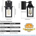 Porche lumière avec GFCI Outlet Dusk to Dawn Motion Sensor Outdoor Light 3 Modes de lumière Dispositif extérieur de lumière Étanche à l'extérieur pour la maison Patio Garage