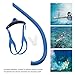 Swimming Front Mounted Snorkel with Silicone Mouthpiece, Adult Swimmers Snorkeling Gear Swim Training Breath Gear Swim Snorkel for Lap Swimming, (Blue)