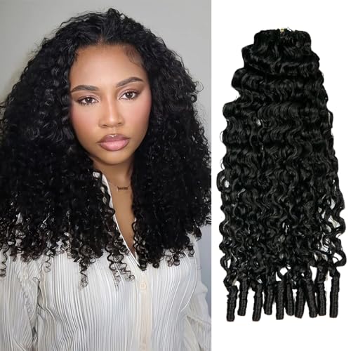 Ssawhair Water Curly Crochet Human Hair Knotless...