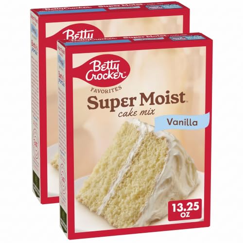 Betty Crocker Favorites Super Moist Vanilla Cake Mix, 13.25 oz (Pack of 2)