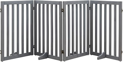 beeNbkks Puerta independiente para mascotas para perros, puerta extra ancha para perros para uso en interiores y exteriores, valla de barrera para