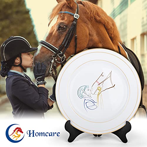 Homcare Horse Themed Plate Gifts For Women Girls Horse Lovers,Ceramic Decorative Snack Dinner Plate Horse Lovers Gifts For Equestrian, Cowgirls #TOP1