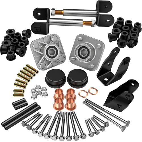 Club Car Precedent Deluxe Repair Kit 2004-UP Golf Cart Front End Kit for Precedent Club Car Repair Kit Front Wheel Hub King Pin Bearing Bushings Sets Replace OEM# 102287201 103638601 103638801