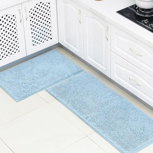 AinDen Set di 3 tappetini da bagno, tappetino da