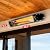 Electric Outdoor Heater, Infrared Patio Heater for Outdoor/Indoor Use, Wall Mounted/Ceiling/Infrared Heater Outdoor, 1500W Electric Patio Heater, MATT BLACK