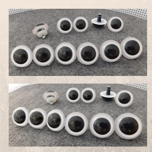 Safety Eyes 5 Pair 24mm to 34mm Choose Color & Size Crafts, Sewing, Crochet (White, 24mm)