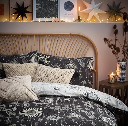 Housse de couette double Constellation imprimé graphique multicolore - 4