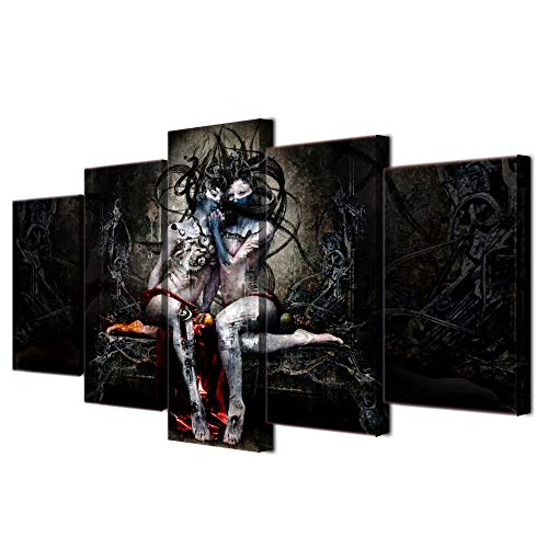 Peinture abstraite femme nue grand format pour salon moderne
