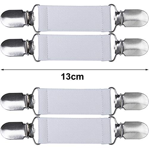Image of Ruisita 12 Pieces Summer Fashion Dress Clips Stainless Steel Elastic Short-Sleeve Shirts Clip Garments Glove Clips