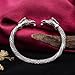 OKAHAXA New 2025 Viking Snake Head Vintage Cuff Bracelet For Men, Crystal Egyptian Animal Bracelet Jewelry Gift Fashion Accessories Creative Gift