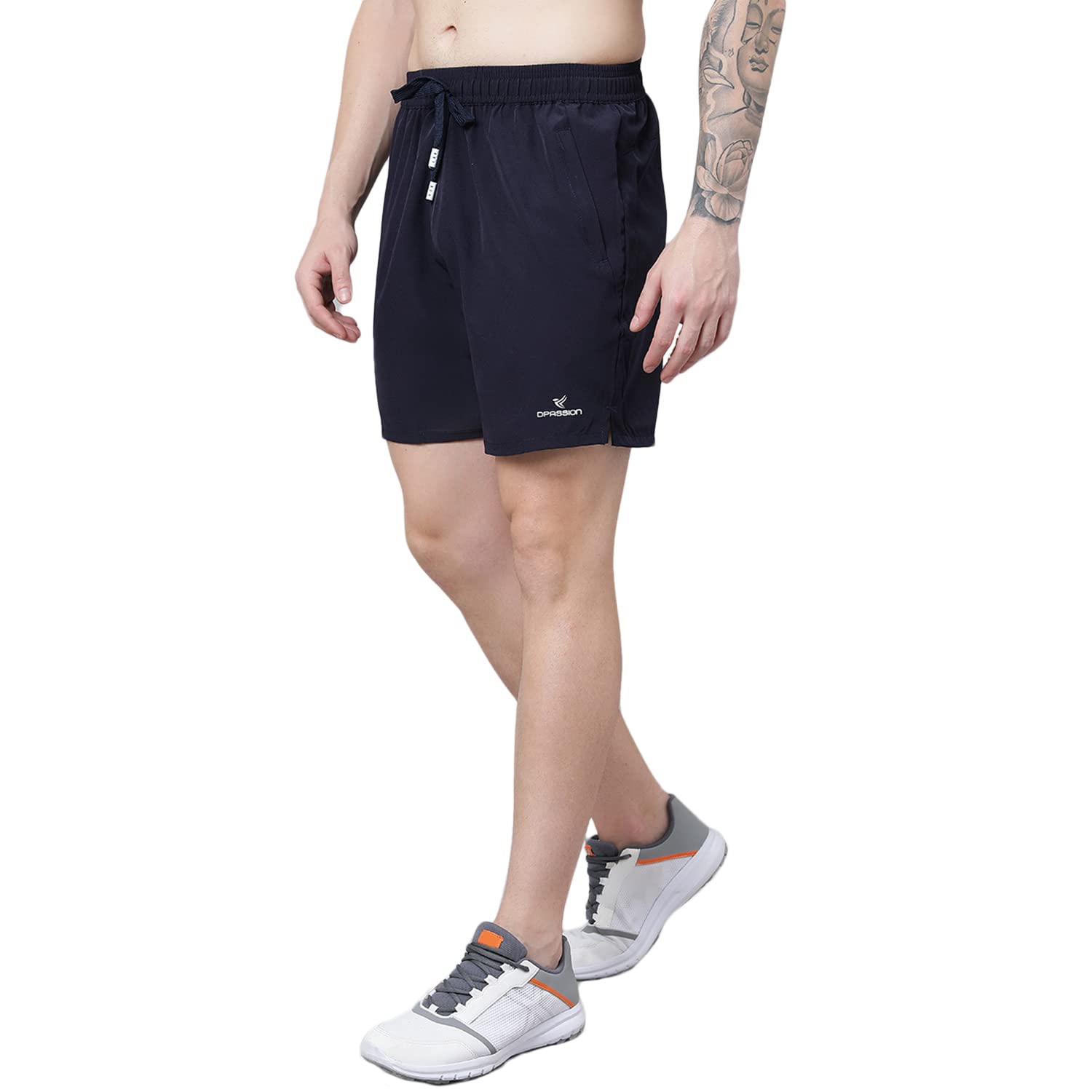 dpassion Lightweight Sport Shorts for Men with Zipper Pocket|Side Colorblock Design Gym Shorts for Men | Running Shorts for Men | Regular Shorts for Men Polyester-picture-31