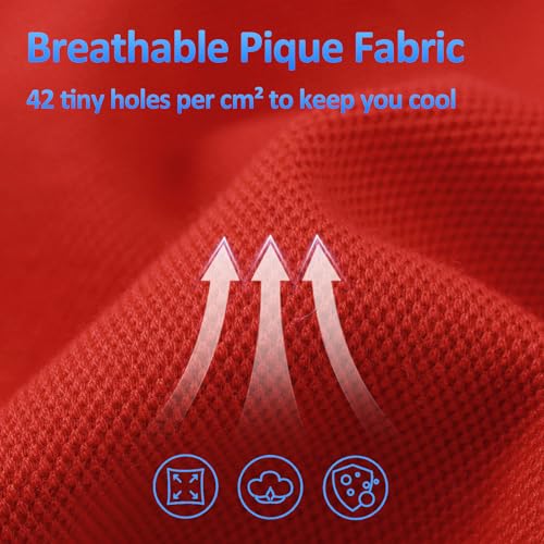 BONICHE Polo T Shirts for Men Short Sleeve Quick Dry Fit Mens Golf Shirt Moisture Wicking for Business Casual Workout3