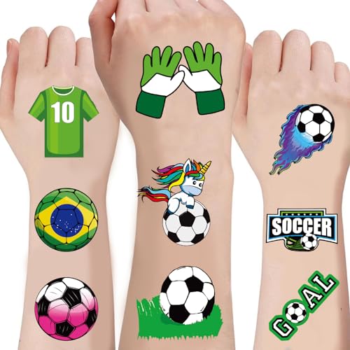 Soccer Temporary Tattoos 100 Sheets Waterproof Stickers