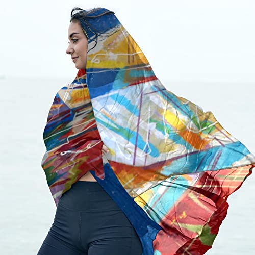Écharpe de printemps et automne douce imprimé multicolore romantique