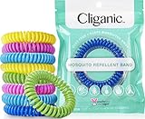 Cliganic 20 Pack Mosquito Repellent Bracelets, DEET-Free Waterproof Bands