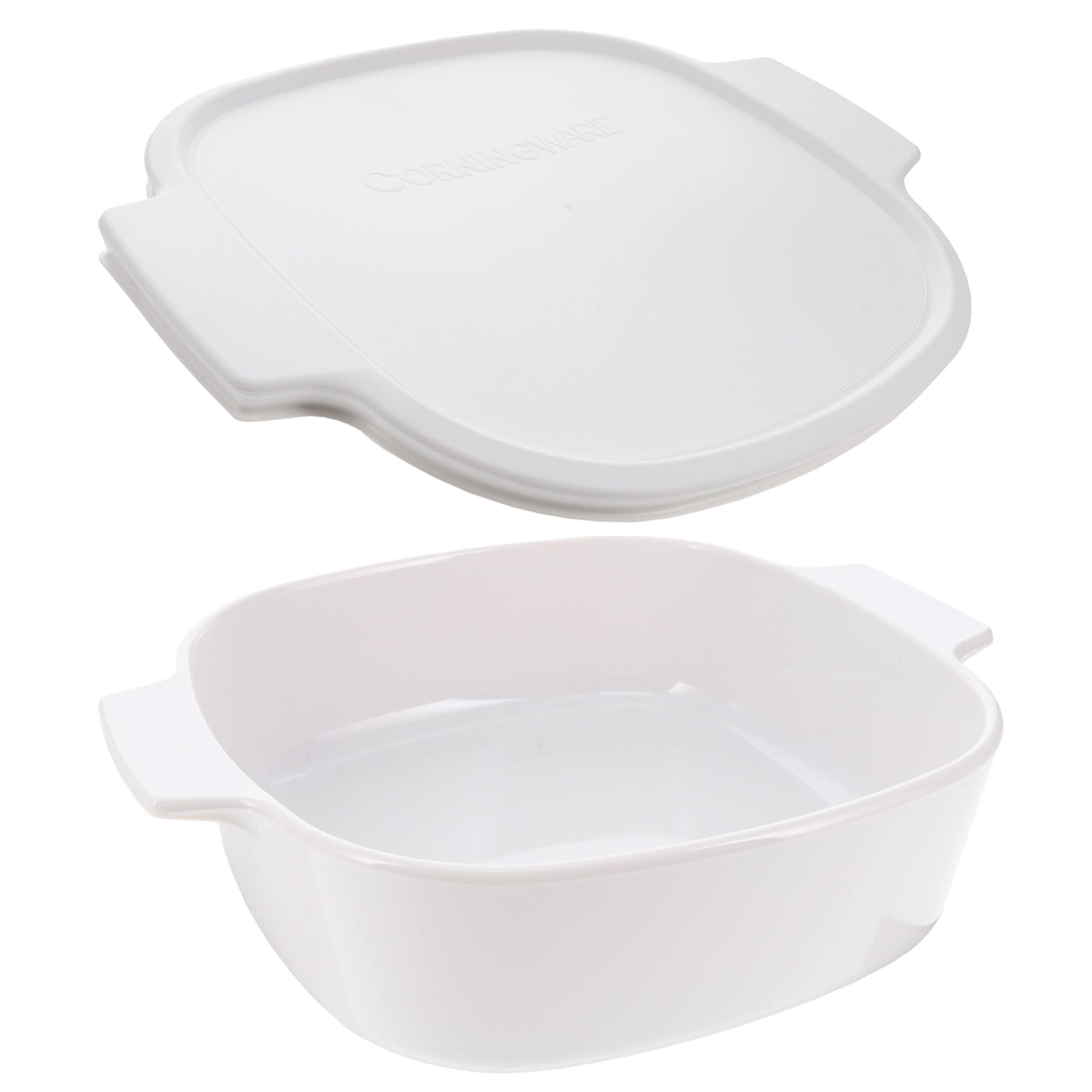 CorningWare(1) A-2-B 2L Just White Pyroceram Small Dish W/Corningware A-2-PC White 2Qt / 3Qt Lid